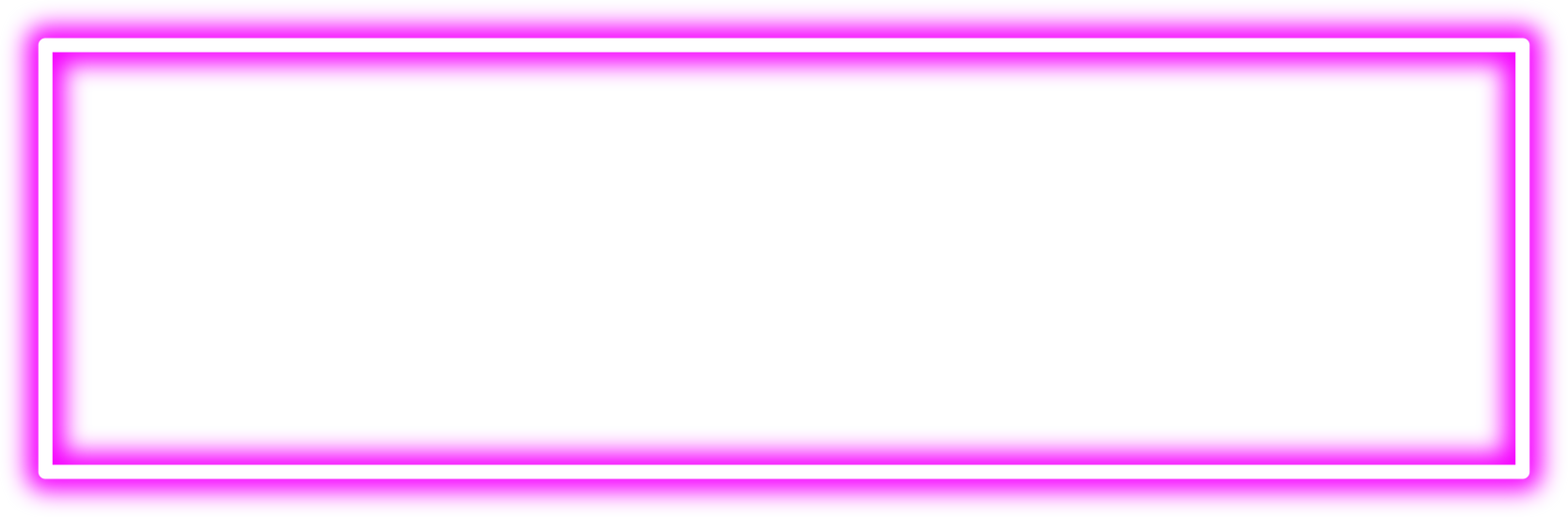 Neon Rectangle Frame or Neon Lights Horizontal Sign